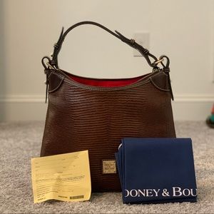 Dooney and Bourke Embossed Lizard Hobo